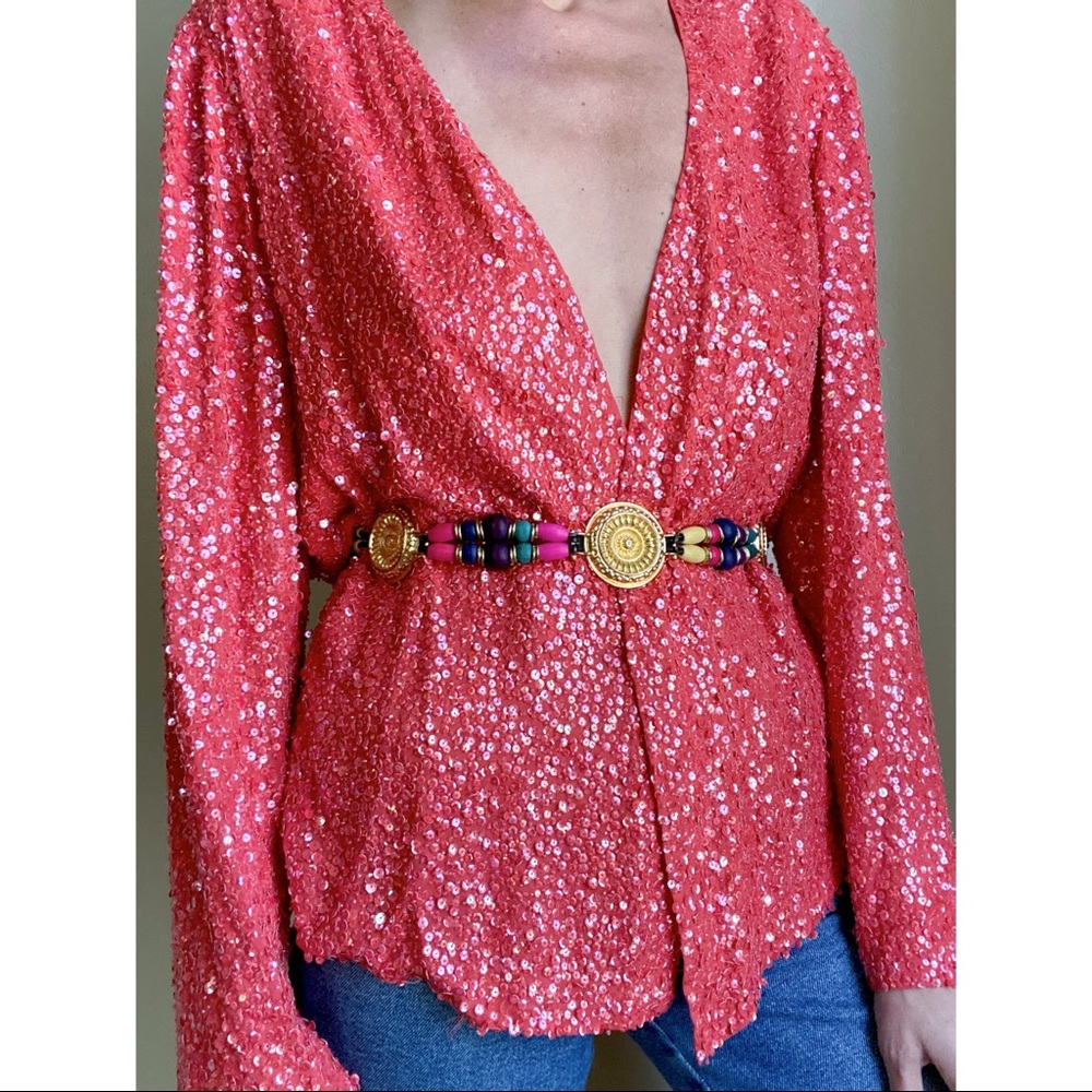 Vintage sequin jacket - Picture 3 of 8